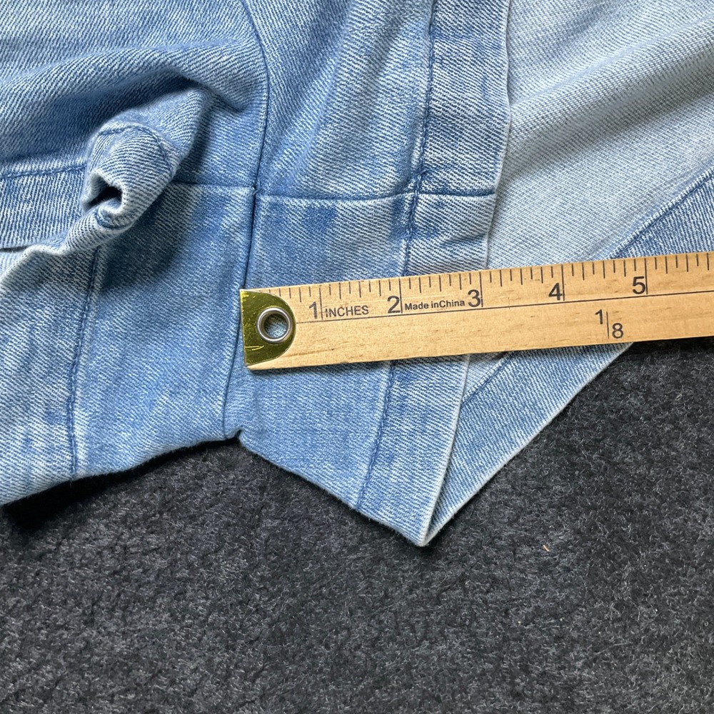 Aerie Shorts Womens XXL Blue Smocked Waist Zipper Pocket Boho Festival Relaxed - Picture 6 of 9